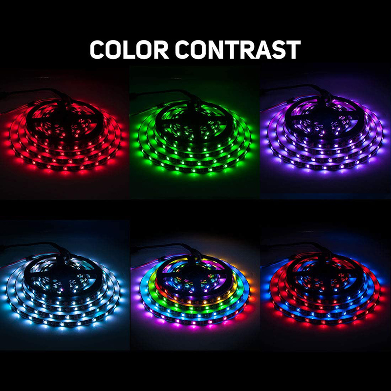 SK6812 (WS2812B ECO) DC5V RGB 150LEDs 16.4Ft Digital Intelligent Individually Addressable LED Strip Lights SK6812 (WS2812B ECO) DC5V RGB 150LEDs 16.4Ft Digital Intelligent Individually Addressable LED Strip Lights